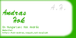 andras hok business card